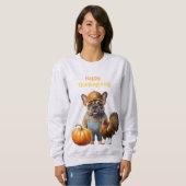 Sweatshirt Bouledogue français Thanksgiving French Bulldog (Devant entier)
