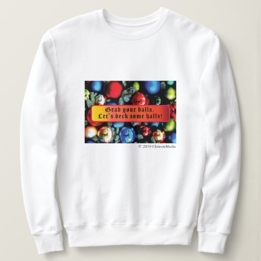Sweatshirt Boules de Noël (Design devant)
