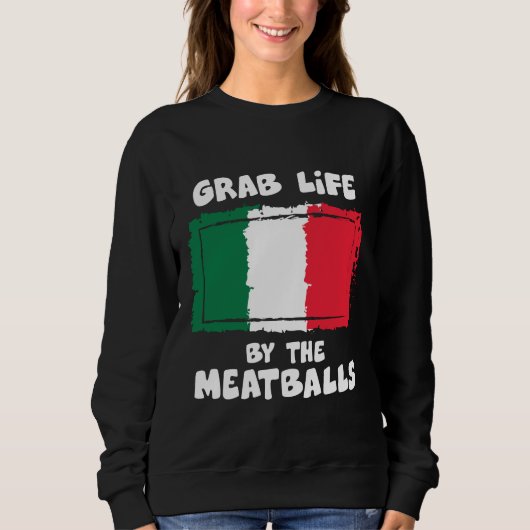 Sweatshirt Boulette de viande italienne drôle Italie Flag1 (Devant)