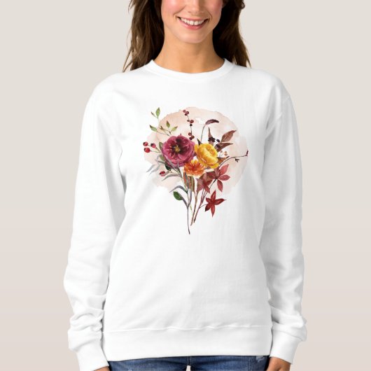 Sweatshirt Bouquet d'aquarelle d'automne (Devant)
