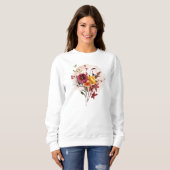 Sweatshirt Bouquet d'aquarelle d'automne (Devant entier)