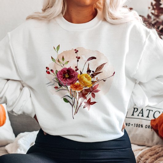 Sweatshirt Bouquet d'aquarelle d'automne