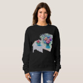Sweatshirt Bouquet de fleurs coloré et vibrant. (Devant entier)
