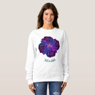 Sweatshirt Bouquet de fleurs Roses violet personnalisé