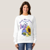 Sweatshirt Bouquet de papillon pour maman (Devant entier)