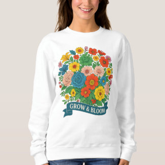 Sweatshirt Bouquet floral dynamique "Grow & Bloom"