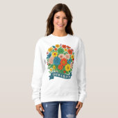 Sweatshirt Bouquet floral dynamique "Grow & Bloom" (Devant entier)