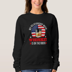Sweatshirt Bourbon Whisky Ma Relation Avec Whiskey Est En Cou