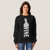 Sweatshirt Bouteille De Vin Et Verre De Vin (Devant entier)