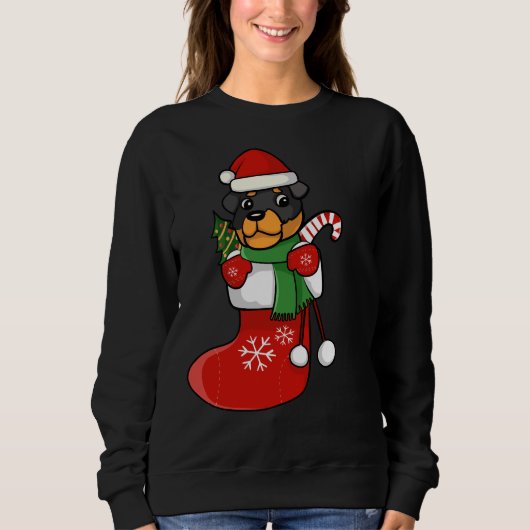 Sweatshirt Boutique de Noël Rottweiler (Devant)