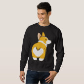Sweatshirt Bouton Coeur Corgi (Devant entier)