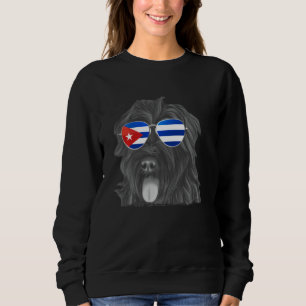 Sweatshirt Bouvier des Flandres Chien Cuba Drapeau Lunettes d