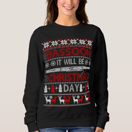Sweatshirt Bouvon Ce Sera Noël Jour Cadeau Laid Noël Sw (Devant)