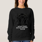Sweatshirt Bow Code Hunting Friends Hunter  Rules (Devant)