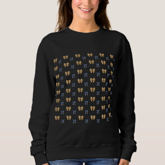 Sweatshirt Bow Coquette Bleu et Or