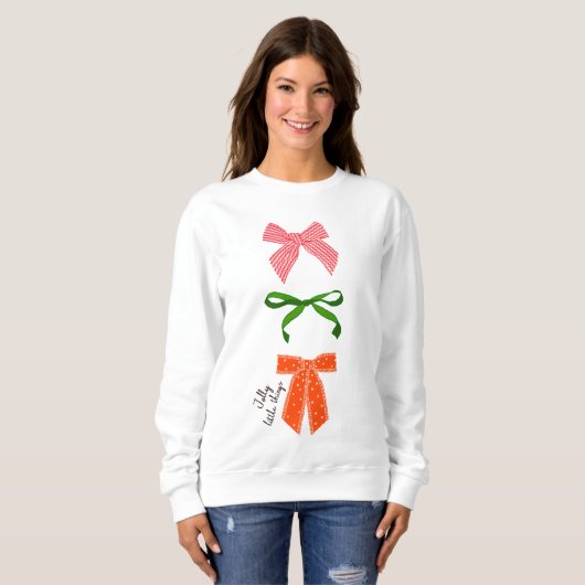 Sweatshirt Bow Jolly Little Things Noël (Devant entier)