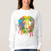 Sweatshirt Bow Merry And Bright Noël (Devant)