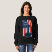 Sweatshirt BowFishing American Flag Fish Bow Chasse (Devant entier)