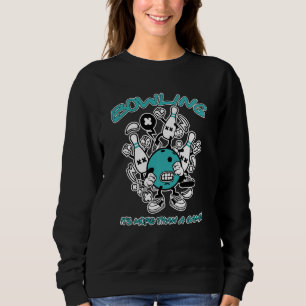 Sweatshirt Bowler Bowl Sports Joueur Bowling Graphisme Doodle