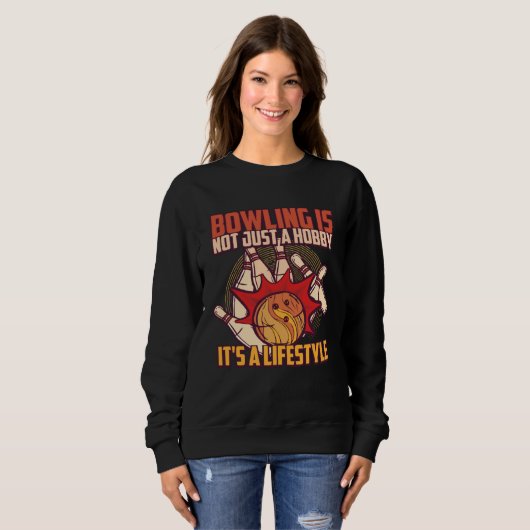 Sweatshirt Bowler Hobby Bowling Player (Devant entier)