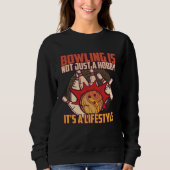 Sweatshirt Bowler Hobby Bowling Player (Devant)
