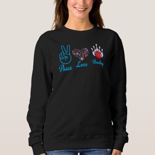 Sweatshirt Bowler Peace Love (Devant)