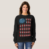 Sweatshirt Bowling America Flag  Bowling Players &  Costume (Devant entier)