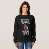 Sweatshirt Bowling Babes Les Frapper Bowler (Devant entier)