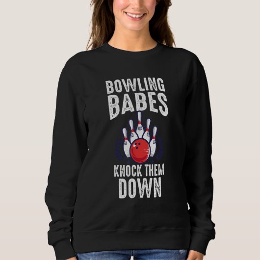 Sweatshirt Bowling Babes Les Frapper Bowler (Devant)
