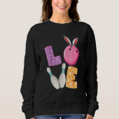 Sweatshirt Bowling Ball Amp Pins Bunny Oreilles Oreille Chass (Devant)