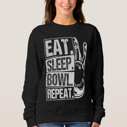 Sweatshirt Bowling Ball Pin Bowler Strike Bowling Fanatic Bow (Devant)
