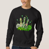 Sweatshirt Bowling Ball Shamrock Leprechaun St Patricks Day B (Devant)