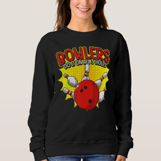 Sweatshirt Bowling Balls Humour Et Bowler (Devant)