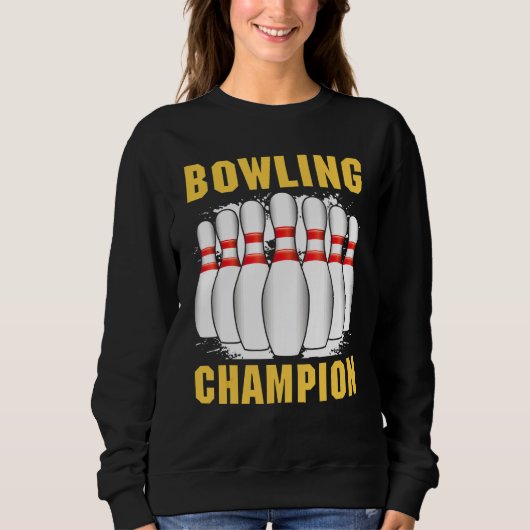 Sweatshirt Bowling Bowling - gagnant du Bowling Rétro (Devant)