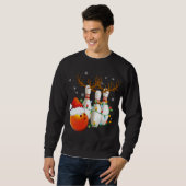 Sweatshirt Bowling Cadeaux Noël Bowling Santa Hat Christma (Devant entier)