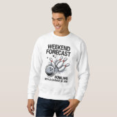 Sweatshirt Bowling De Prévisions Du Week-End Avec Une Chance (Devant entier)