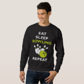 Sweatshirt Bowling de sommeil à manger (Devant entier)