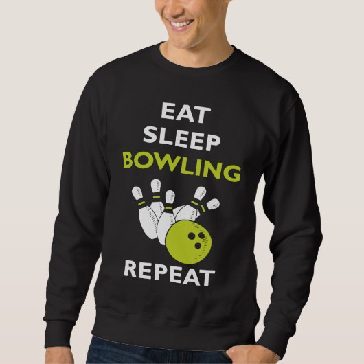 Sweatshirt Bowling de sommeil à manger (Devant)