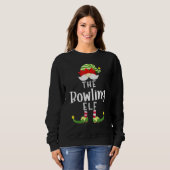Sweatshirt Bowling Elf Group Noël Pajama Party (Devant entier)