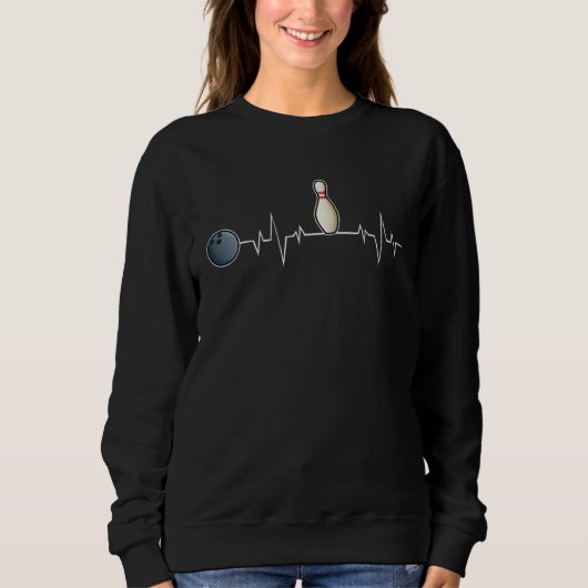 Sweatshirt Bowling Heartbeat Playing Bowling Is My Passion (Devant)