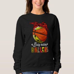 Sweatshirt Bowling Maman Basketball Maman Busy Raising Baller
