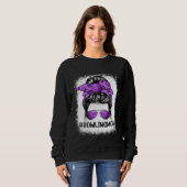 Sweatshirt Bowling Mom Glasses Messy Bun Women Cute Mother s  (Devant entier)