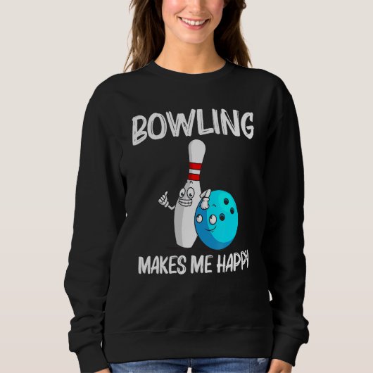 Sweatshirt Bowling Pour Hommes Femmes Bowling Équipe Jeu De R (Devant)
