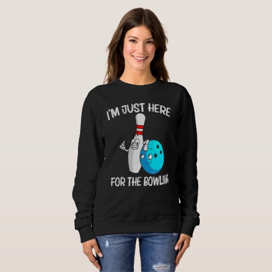 Sweatshirt Bowling Pour Hommes Femmes Bowling Équipe Jeu De R (Devant entier)