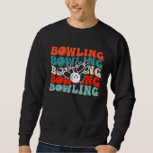 Sweatshirt Bowling Retro Groovy Bowling  Bowler (Devant)