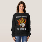 Sweatshirt Bowling - Rolling Through The Weekend - Bière - Ba (Devant entier)