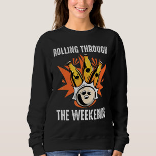 Sweatshirt Bowling - Rolling Through The Weekend - Bière - Ba