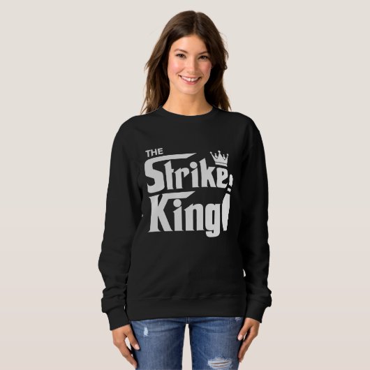 Sweatshirt Bowling Strike Parody King Bowler League (Devant entier)