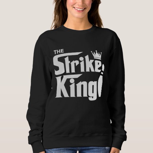 Sweatshirt Bowling Strike Parody King Bowler League (Devant)