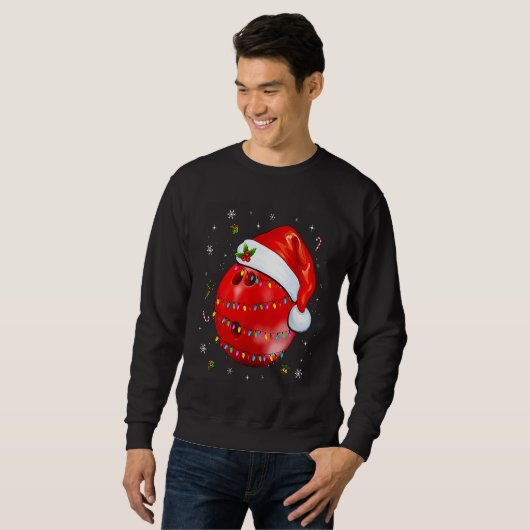 Sweatshirt Bowling Ugly Christmas Sport Bowls Xmas (Devant entier)